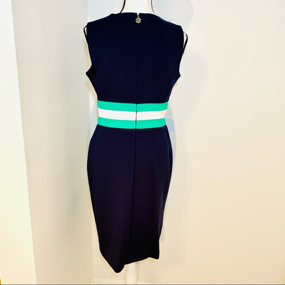 Tommy Hilfiger Asymmetrical Block Waistband Dress - Picture 3 of 4